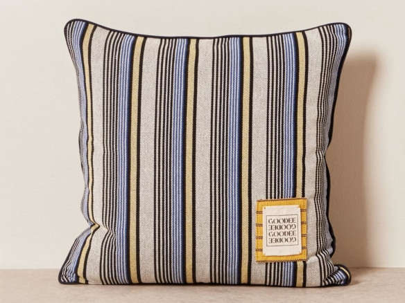 goodee limited edition pillow grey stripe solid  