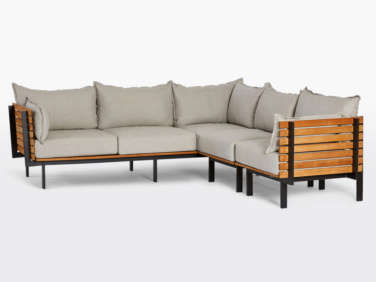 kit jasper teak 3 piece sectional sofa  