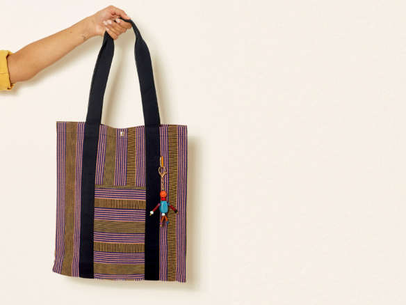 goodee bassi market tote mimosa purple with hand edited  