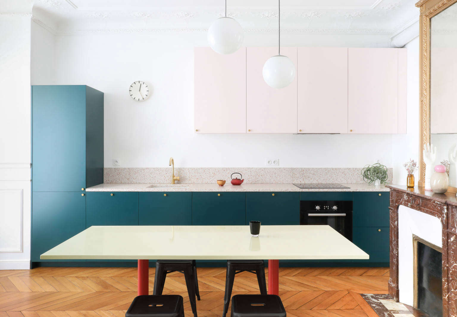 A Classic Paris Apartment Gets a ColorBlocked Update for Two Graphic Designers portrait 3