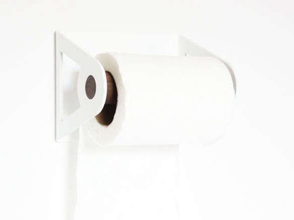 Katrin White Plastic Wall Mounted Single Roll Paper Towel Dispenser 