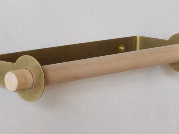 roland brass and maple paper towel holder 8