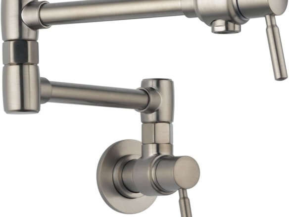 brizo 62820lf ss european pot filler ss faucet double handle wall mount 8