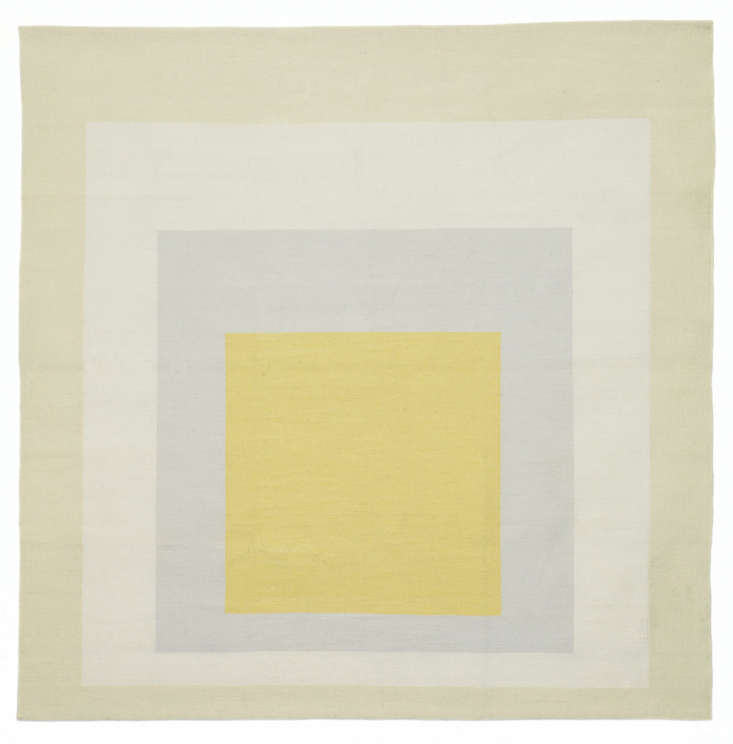 christopher farr editions rug josef albers homage to the square in yellow. 55