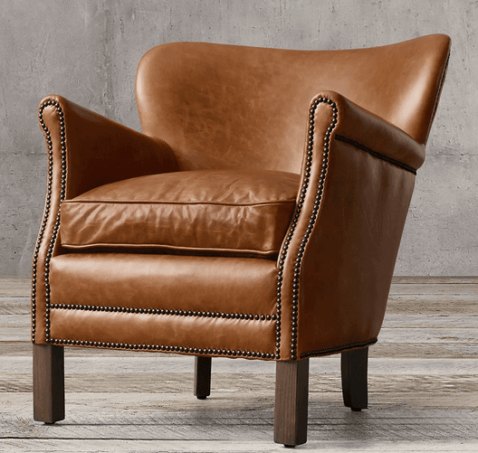Lounge Seating Curated Collection, Aiden Bonded Leather Club Chair