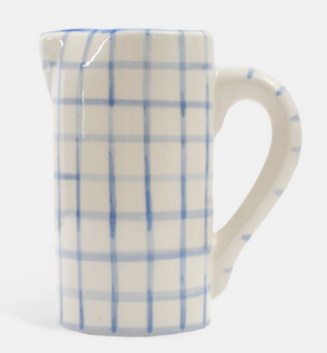 drink jug baby blue white gingham