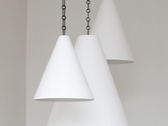 plaster cone hanging light 8