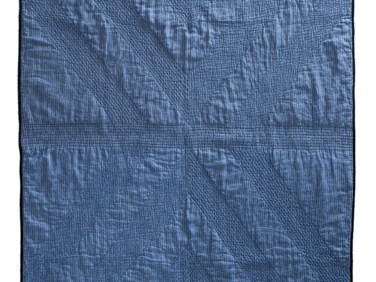mathilde arrow quilt blue stripes  