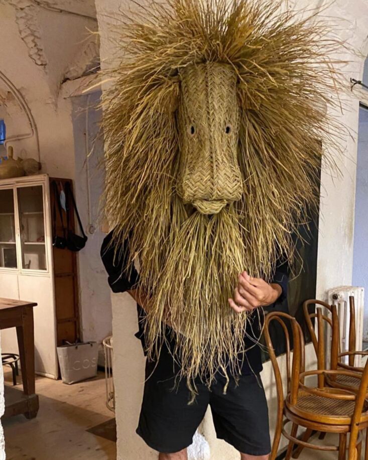 a lion head modeled by actor jaime zatarain. 17