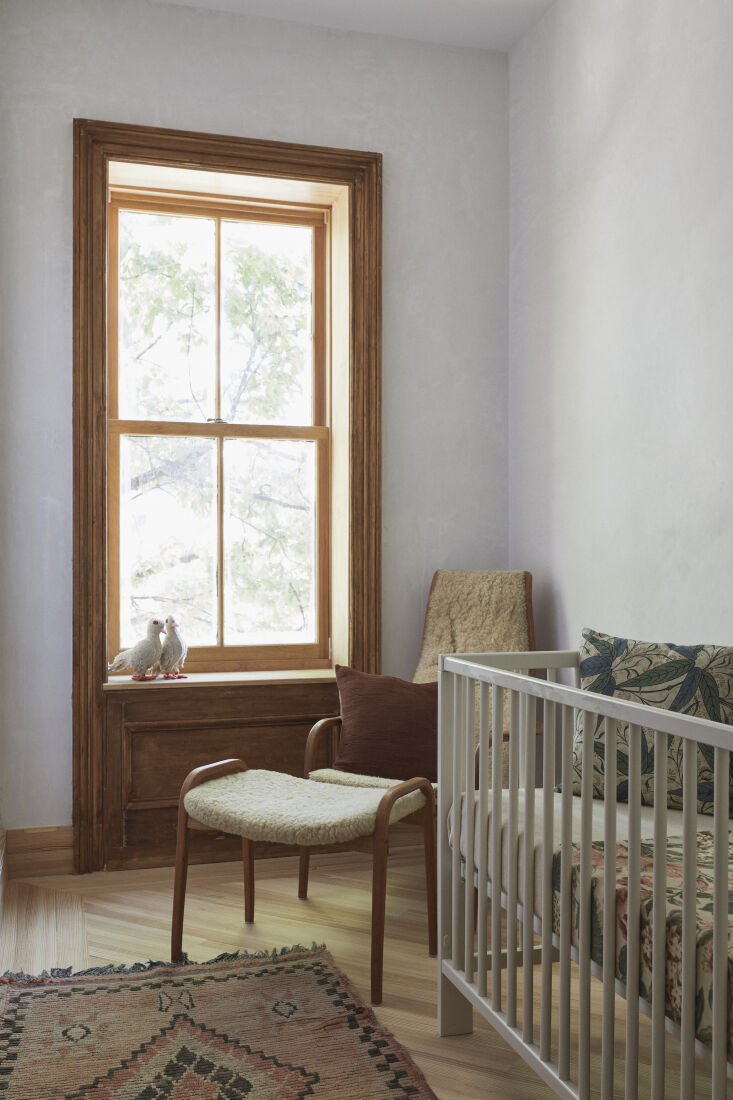 The smallest space is styled as a baby&#8\2\17;s room. Throughout the house, notes Bretaigne, &#8\2\20;there is very little reliance on paint but instead on hand-troweled plaster surfaces that we think have a wonderful luminous effect. We were trying to keep things unfussy and generous; we wanted to let this house breathe.&#8\2\2\1;