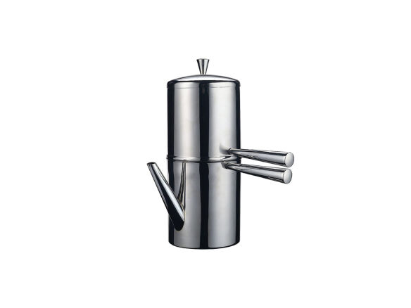 ilsa stainless steel neapolitan drip coffee maker with spout, 3 cup 8