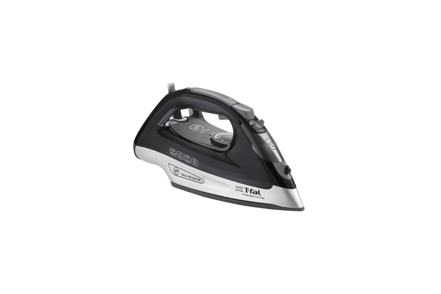 the t fal powerglide steam iron captures calc particles for a clean and fast cl 11