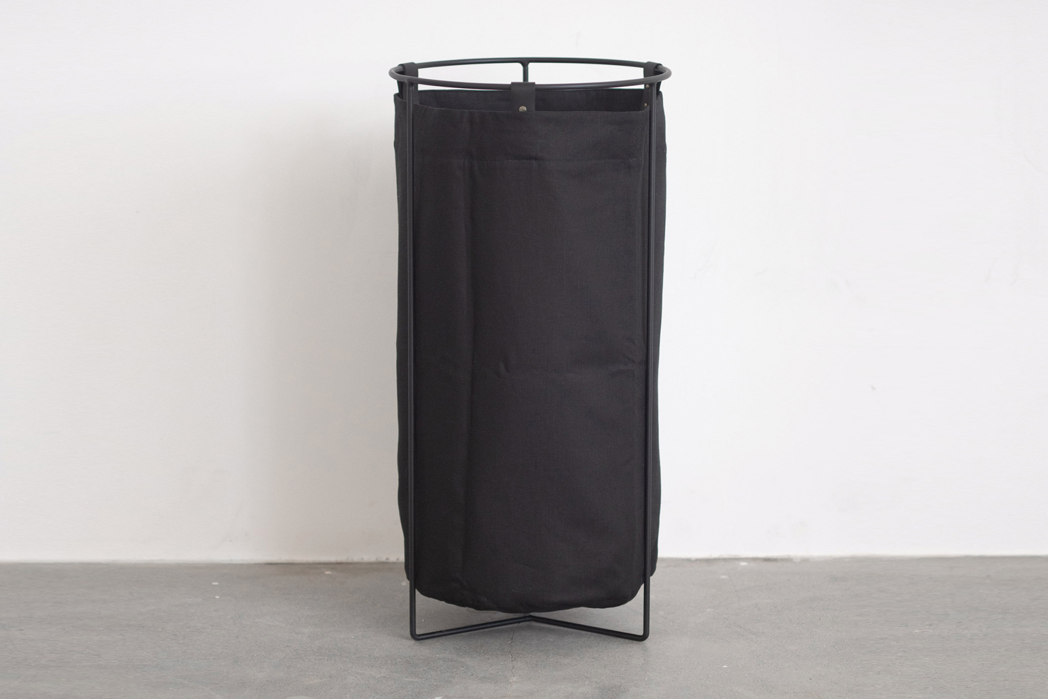 the mavis and osborn laundry basket, shown in black linen, comes in a range of  11