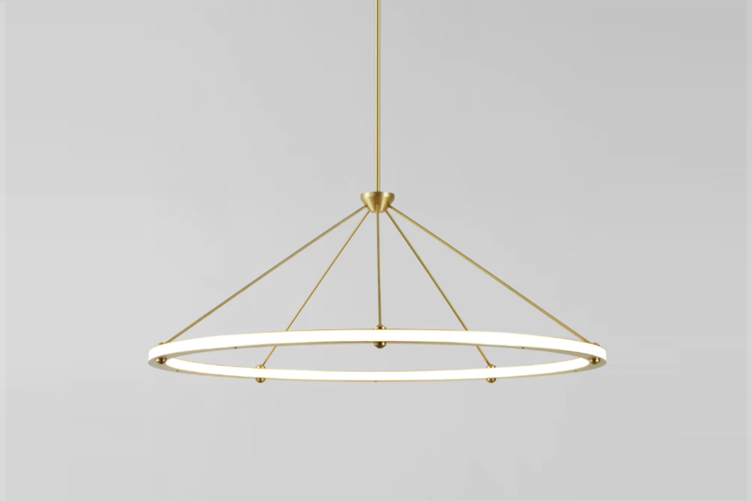 designed by paul loebach for roll & hill, the halo circle pendant light, sh 12