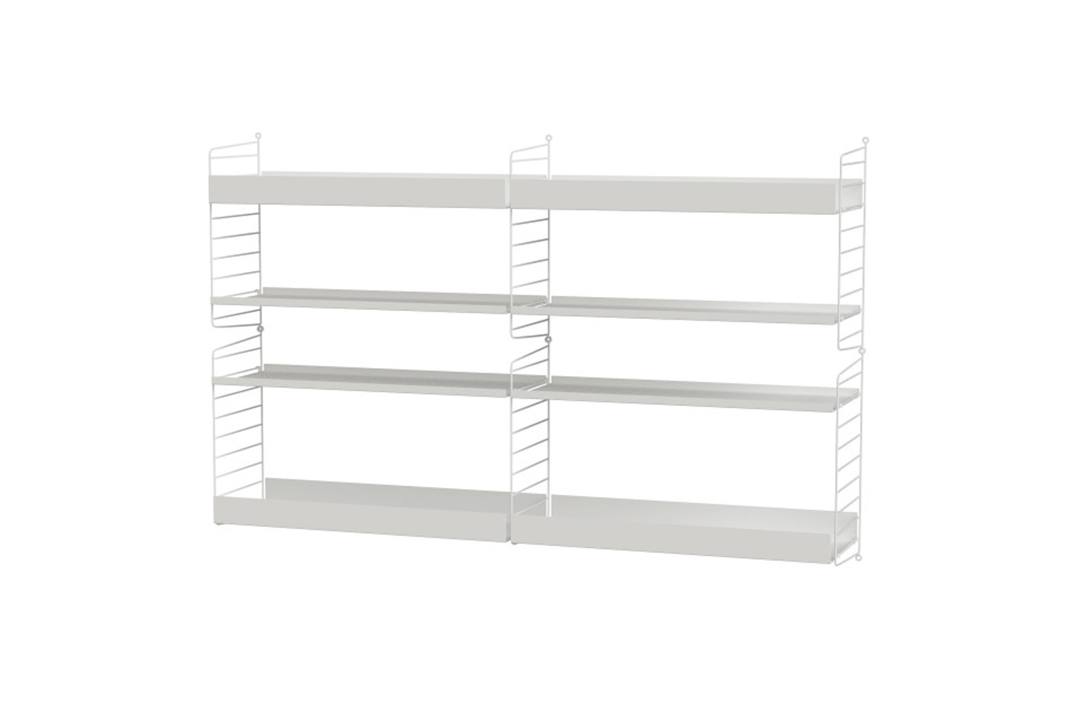 a custom shelf is from string furniture in sweden. shown here is the living roo 14