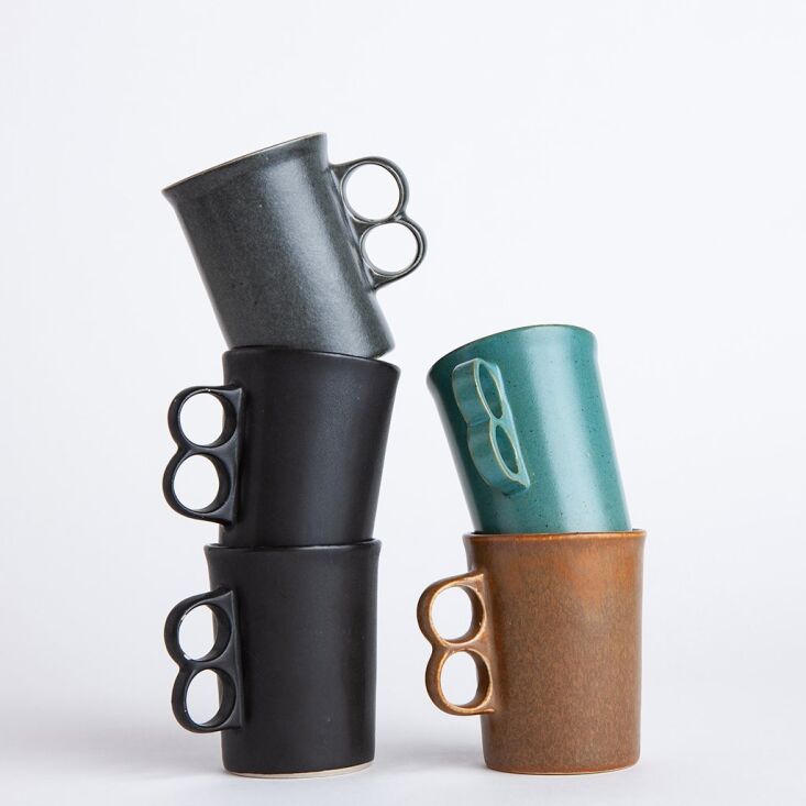margot loves her classic trigger mugs from bennington potters. online retailer 10