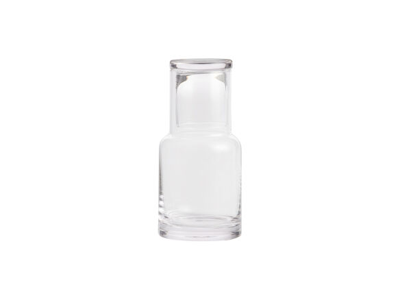 clear glass bedside carafe and cup set 17