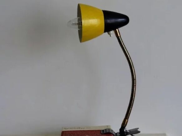 cropped 1950s clip lamp tat london  