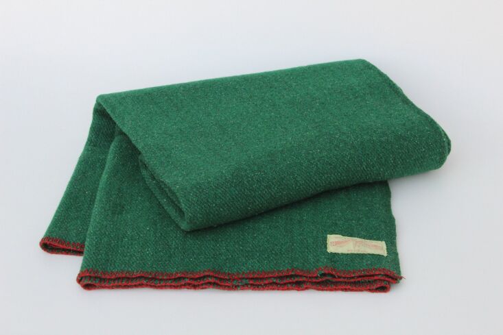this emerald green vintage wool blanket from the 1970s is $113.99 from lesc 9