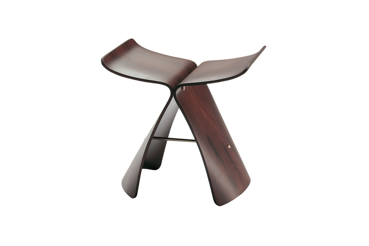 the sori yanagi butterfly stool in palisander wood is \$990 at finnish design s 13