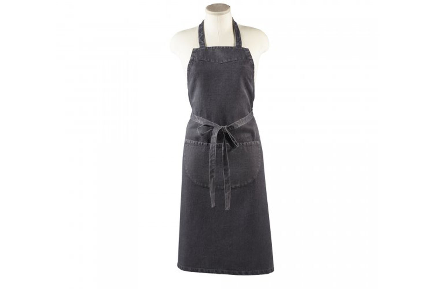 the libeco harbour apron comes in flax, gray, or gunmetal (shown) for \$\2\1\2  17