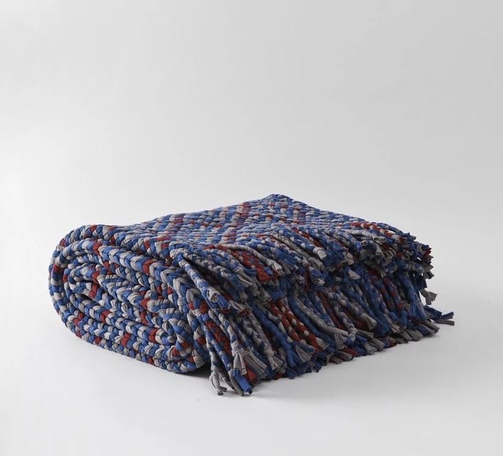 this heavyweight rag rug is made in sweden by a design duo who use textile prod 15