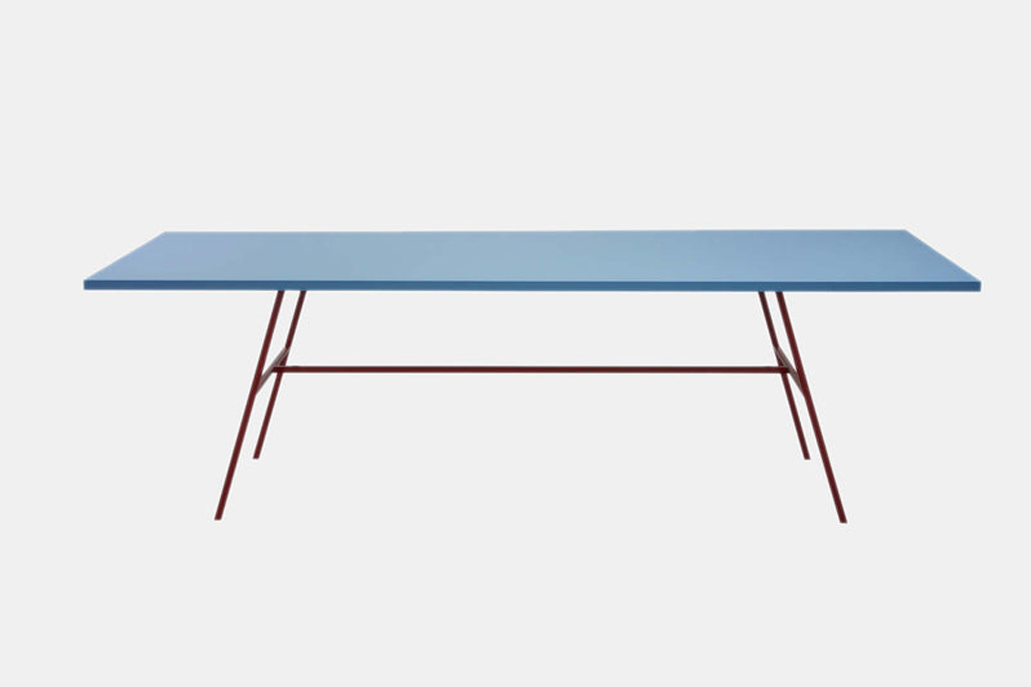 the muller van severen long table in light blue is $5,580 at matter. 13