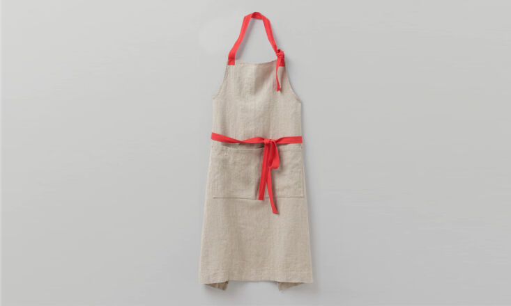 margot also likes the red trimmed linen utility apron, £65 from toast. 10