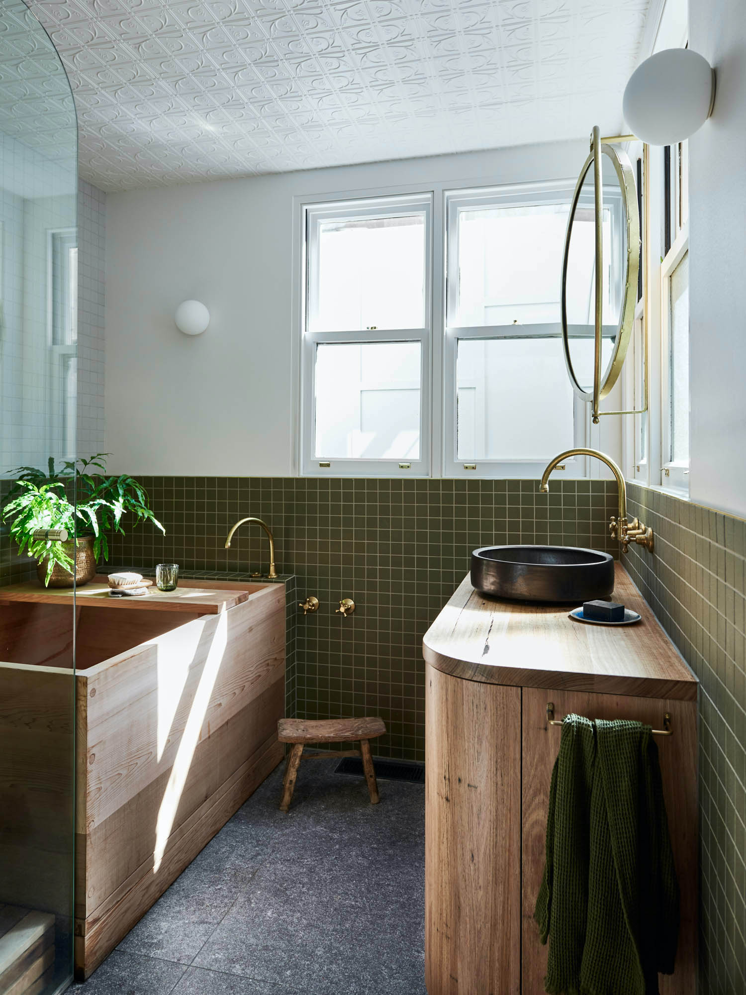 japanese style soaking tup in a suburban bath remodel. bent street project by k 0