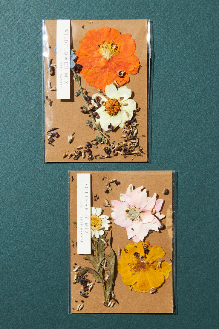 above: blossom seed kits are prettily packaged with a mix of dried botanicals a 13