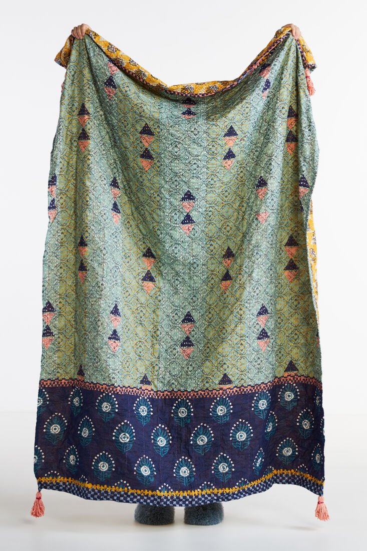 above: and anthropologie’s upcycled vendima throw blanket (\$98)— 16
