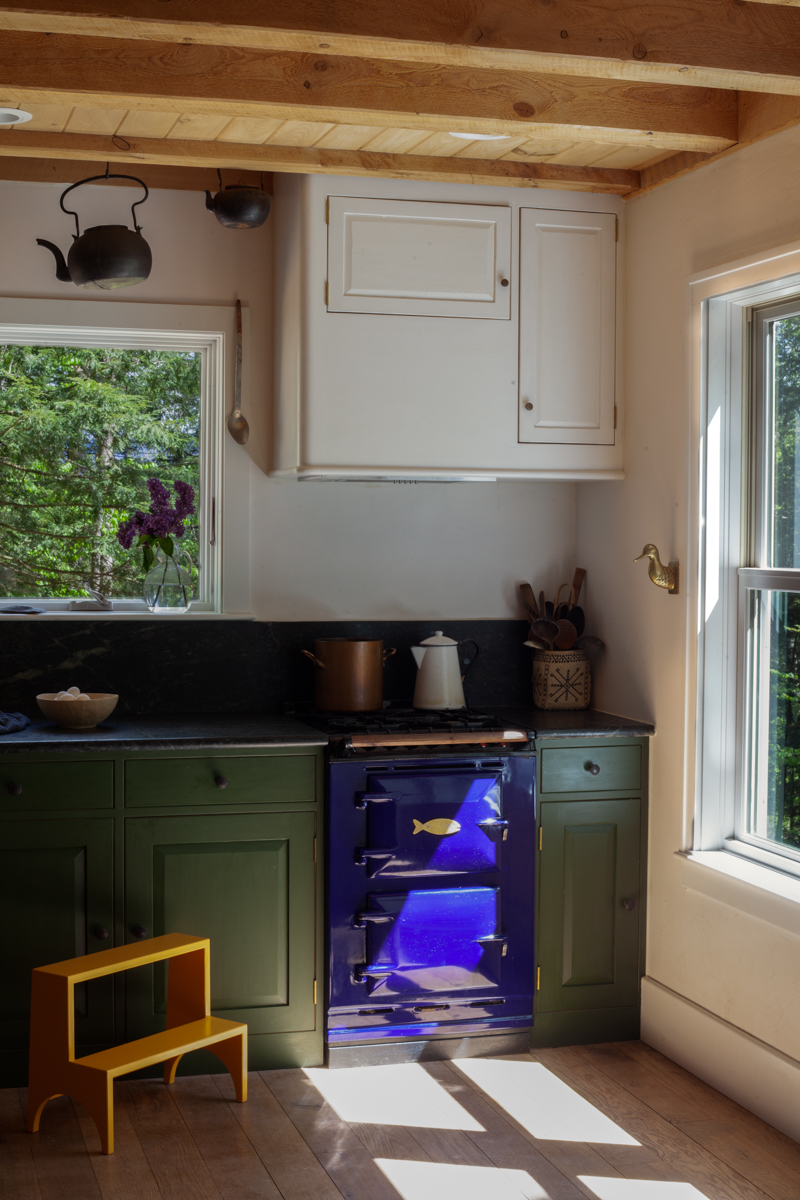 Kitchen of the Week: A Woodworker and a Textile Artist Give Their Catskills Kitchen a New Coat of Paint - Remodelista
