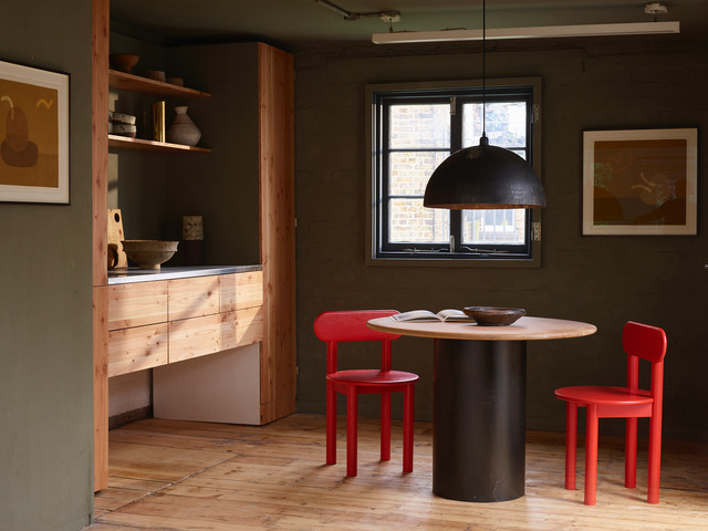 the fred rigby studio kitchen, featuring fred&#8\2\17;s own pendant light,  12