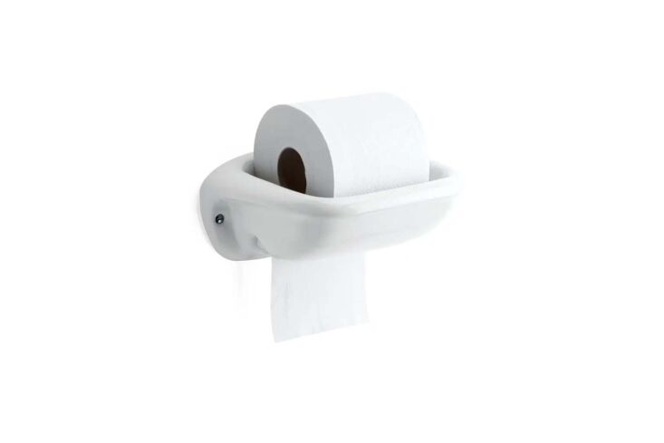 the manufactum china toilet roll holder in porcelain is \$37.90. 10
