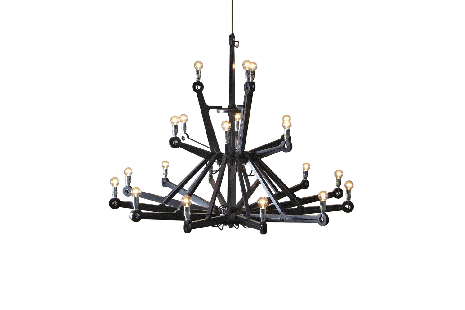 piet hein eek&#8\2\17;s plywood chandelier is available in black (shown), b 14