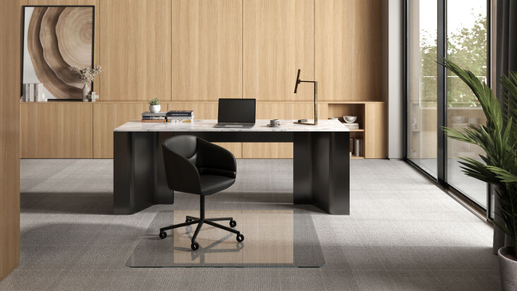 a vitrazza glass chair mat from the prima collection in square seamlessly upgra 12