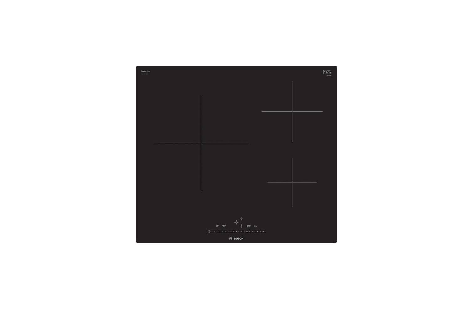 the bosch 500 series \24 inch black frameless induction cooktop is \$\1,749 at  14