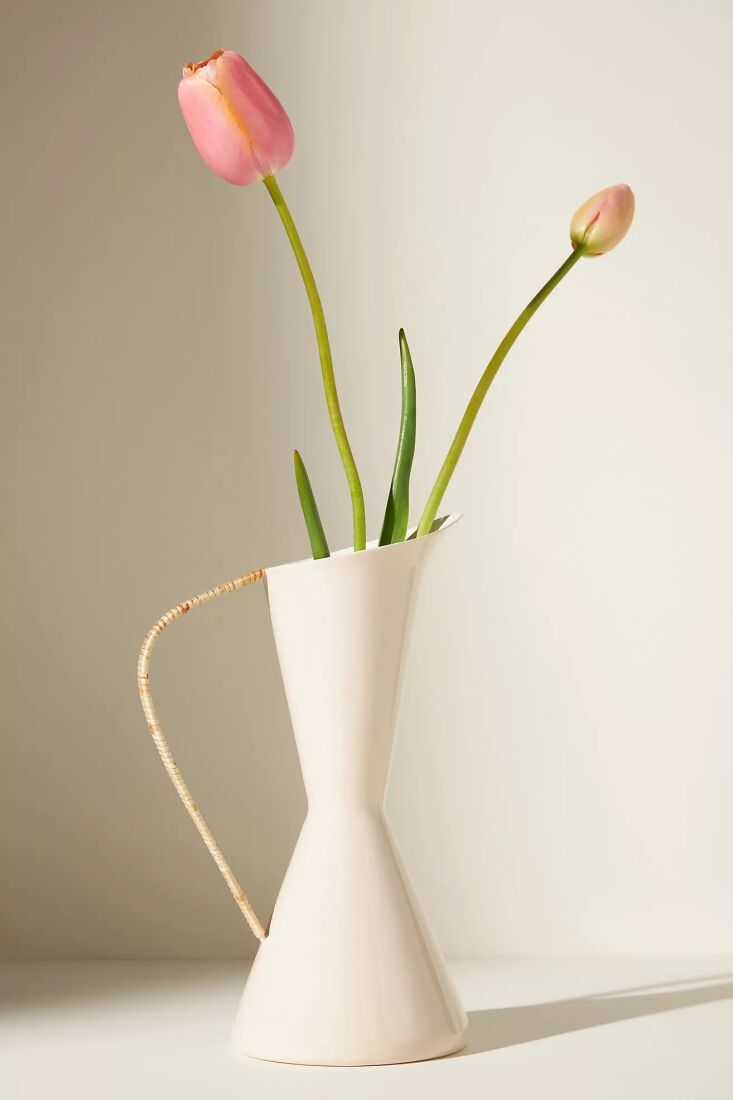anthropologie&#8\2\17;s marina enamel vases can also be used as pitchers; t 13