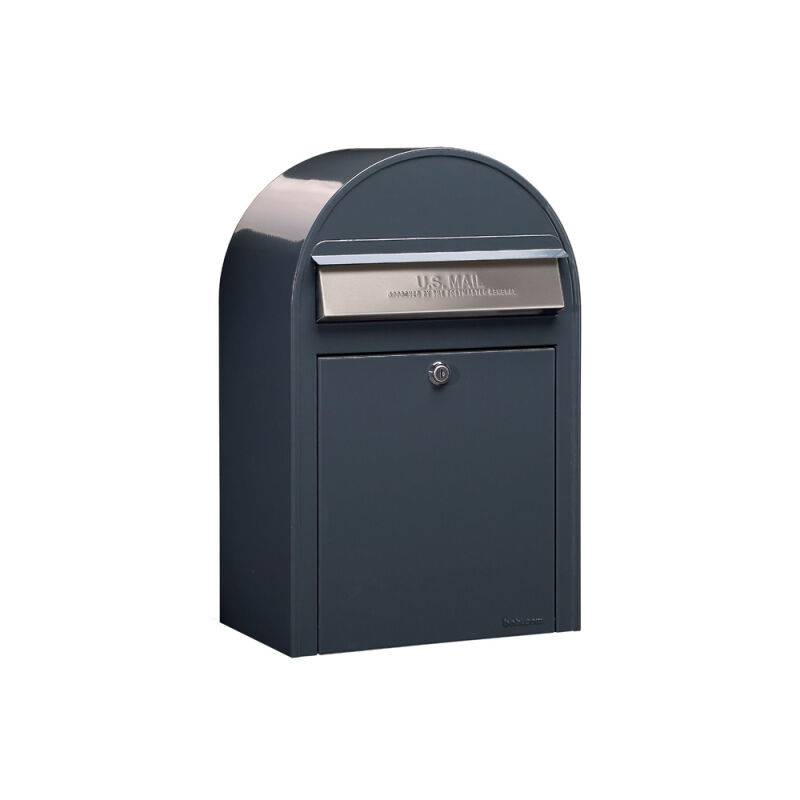 usps bobi classic front access lockable mailbox grey  
