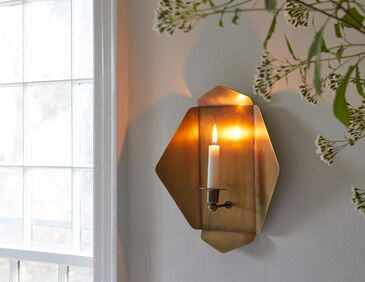 brass candle sconce life  