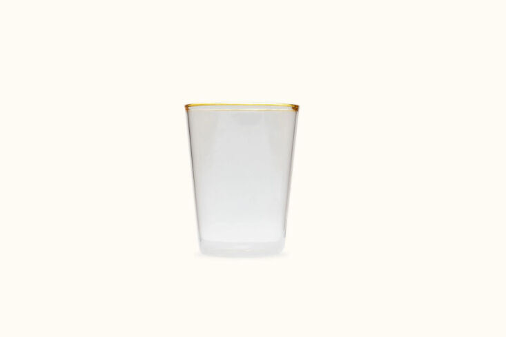 the aita luna amber lip glass is rimmed subtly in amber; \$\29 for a set of two. 10