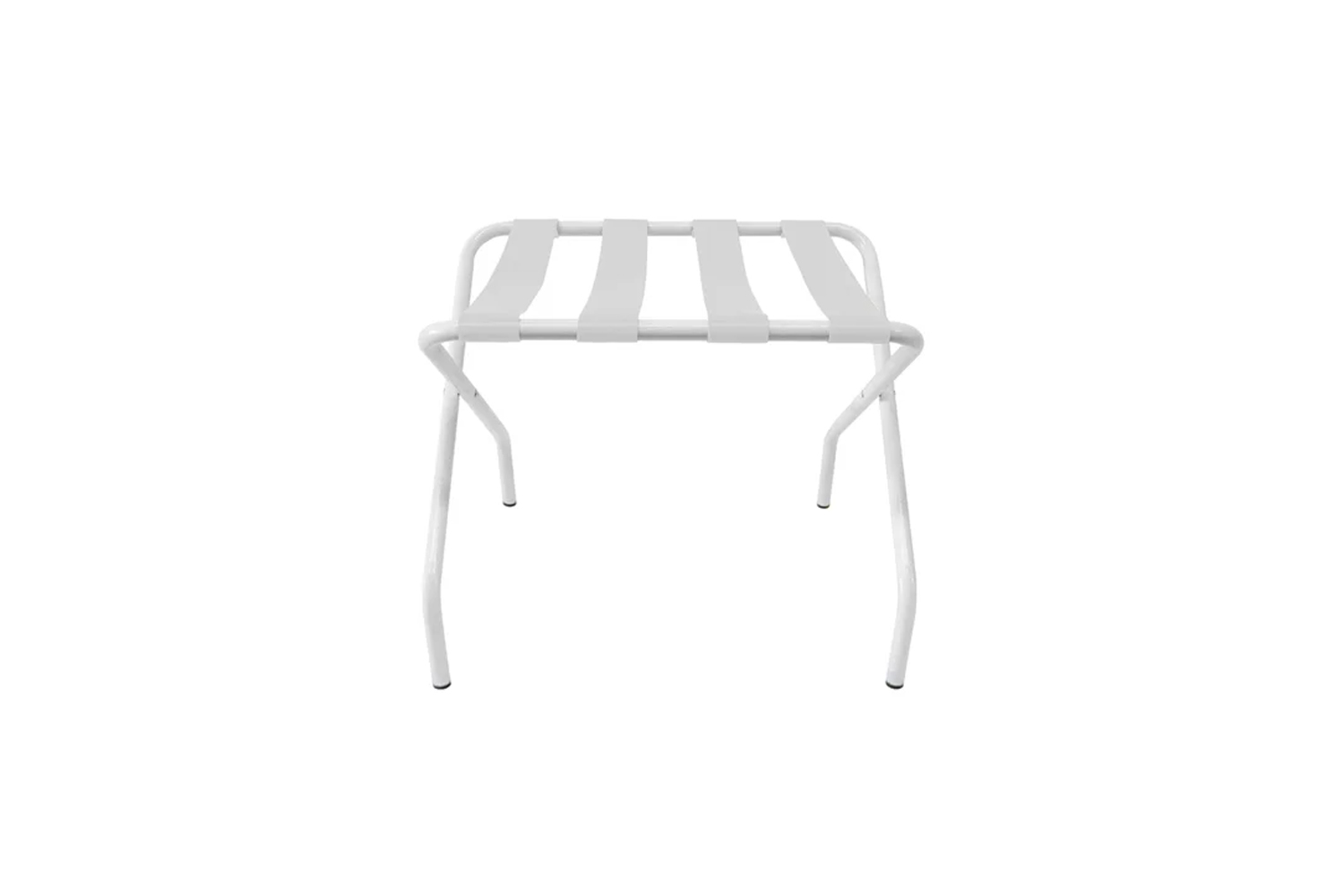the innit pamaleta folding metal luggage rack, shown in white, is \$\149.\1\2 a 13