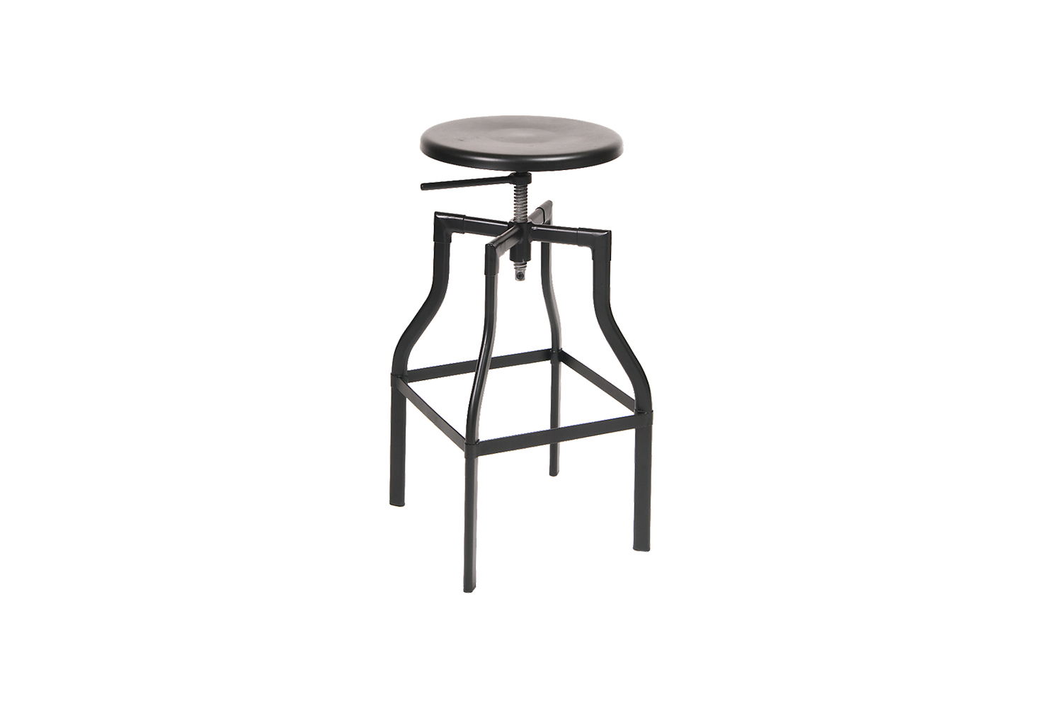 from seats and stools, the adjustable industrial black steel barstool is \$94. 17