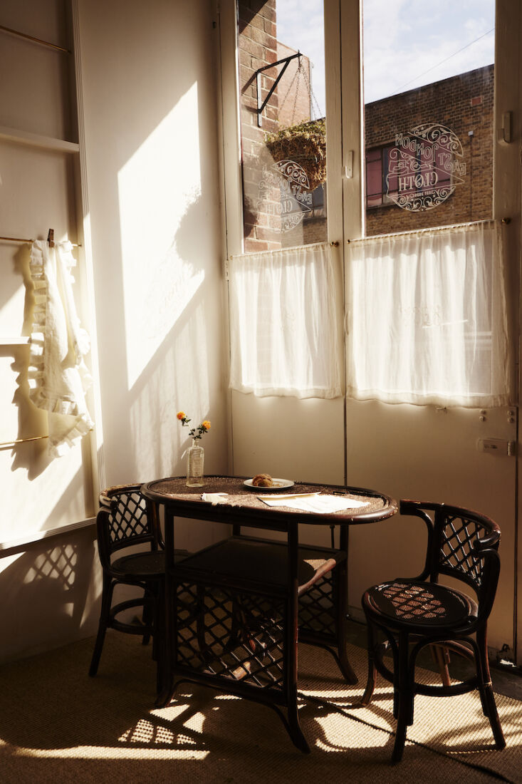 cafe curtains in afternoon light. photograph from east london cloth: purveyors  16