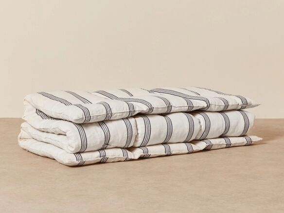 tensira kapok mattress bedroll in navy blue and off white stripe 14