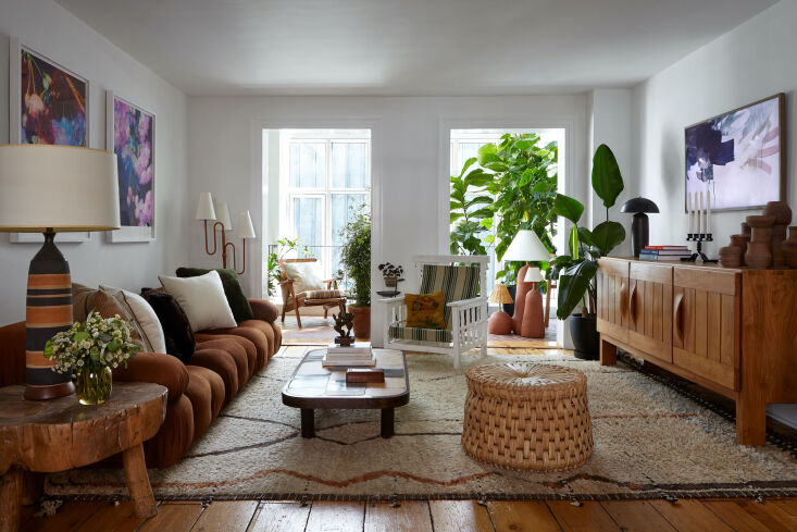 on the parlor floor, the cozy living room. aside from the camaleonda sofa from  11
