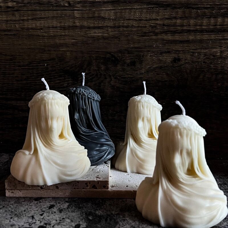 small veiled lady candle etsy  