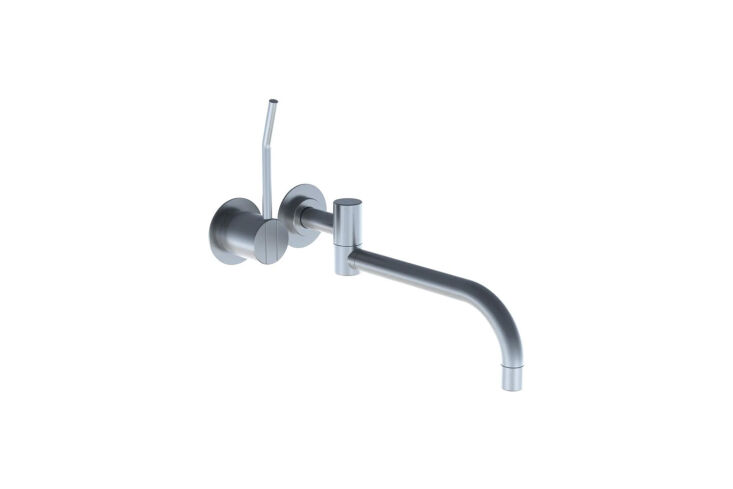 the wall mounted vola faucet \13\1lap \20 is a pull out spray model with flow r 22