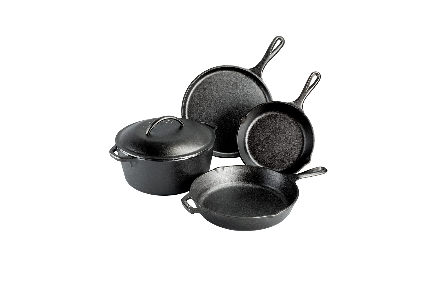the lodge seasoned cast iron 5 piece set is \$84.90 at lodge. 18
