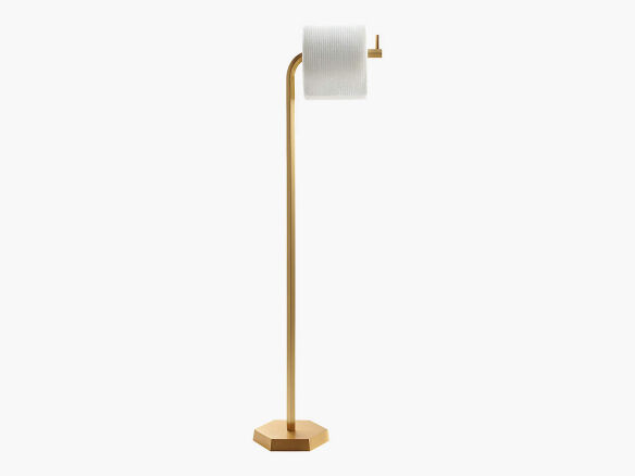 hex brass standing toilet paper holder 8